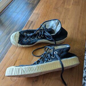 Spalwart Special Mid high-top men's sneakers black linen Made in Europe sz. 43